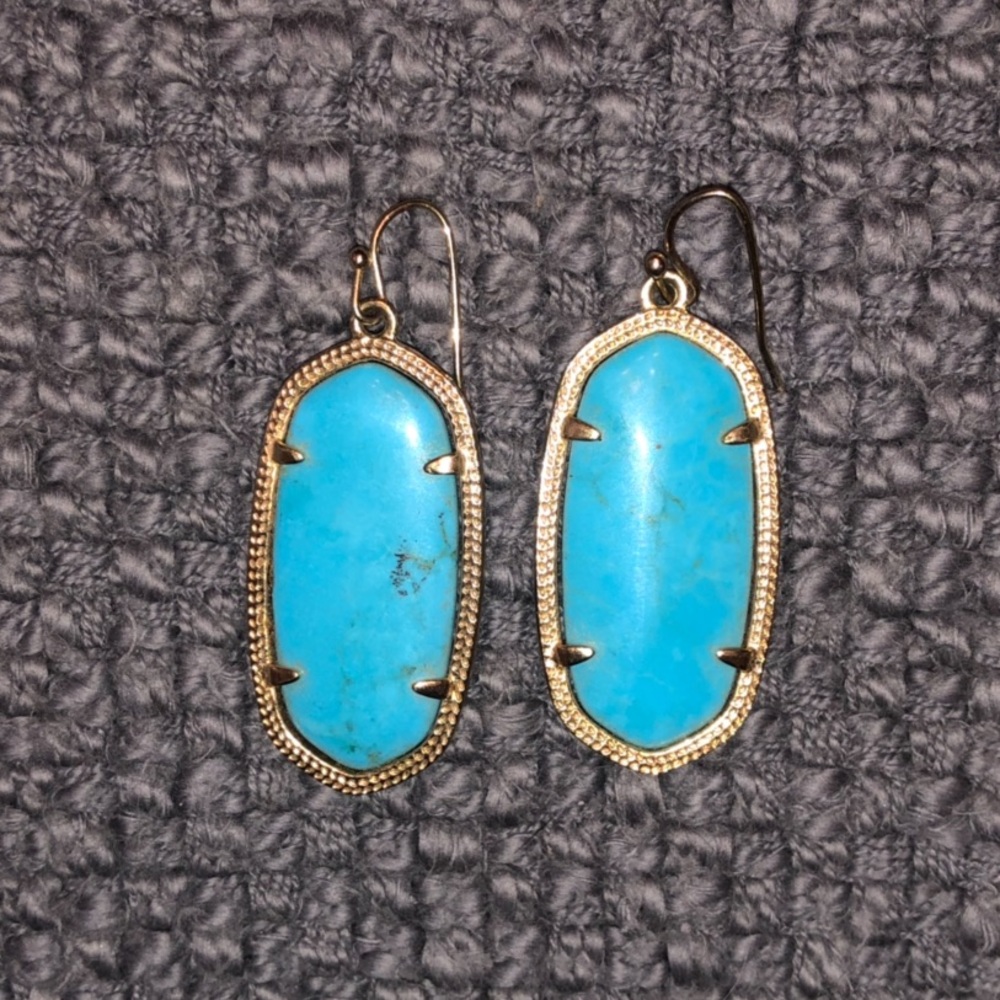 ✨Kendra Scott✨ Gold Turquoise Earrings
